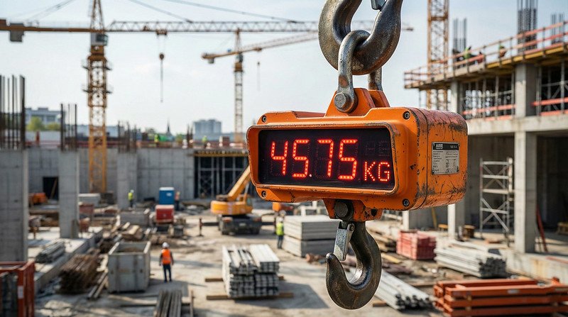 крановые весы на строительной площадке