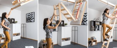 Особенности использования чердачных лестниц с люком
