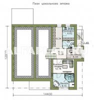 Проект дома 312A "Двенадцать месяцев" - современный полутораэтажный коттедж