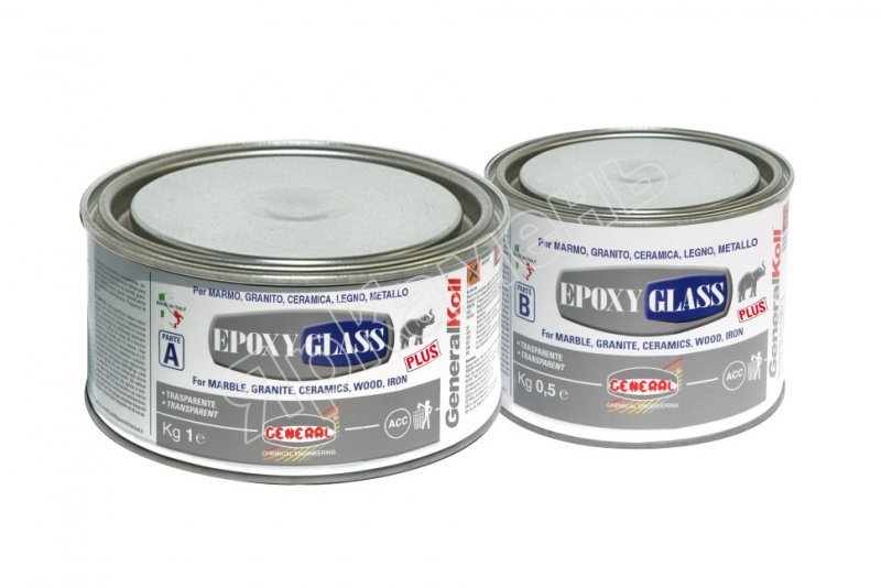 Клей GENERAL EPOXY GLASS SOLID густой прозрачно-молочный, 1.5 кг