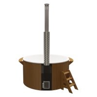 Купель круглая PolarSpa Элит KFE220TP Термососна, интегрированная дровяная печь