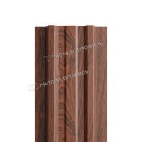 Штакетник металлический МП LАNE-T 16,5х99
(ECOSTEEL-01-МореныйДуб-0.5)