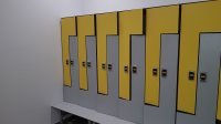 Шкафы шкафчики из пластика HPL, локеры для тренажерных залов, спортивных раздевалок, бассейнов HPL