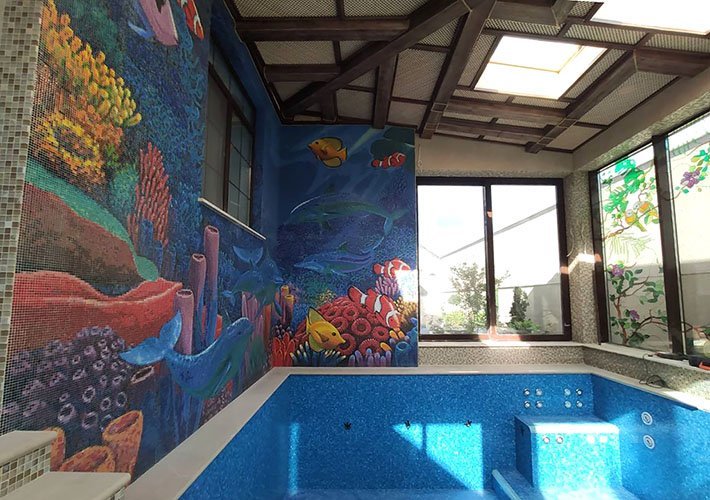Мозаичное панно для бассейна