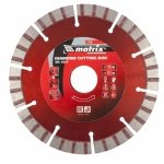 Диск алмазный отрезной Турбо-сегментный, 125 х 22,2 мм, сухая
резка MATRIX Professional 73142
