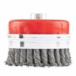 Щетка для УШМ Heavy Duty, 125 мм, М14, "чашка", крученая
металлическая проволока MATRIX 74674
