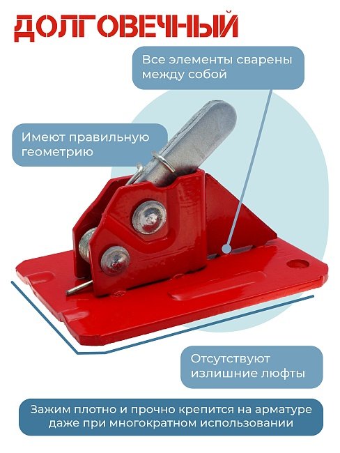 Пружинный зажим ПРОМ Усиленный для опалубки