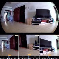 Видеоняня /WiFi IP видеокамера панорамная 180*110* с DVR (fish-BW), HD