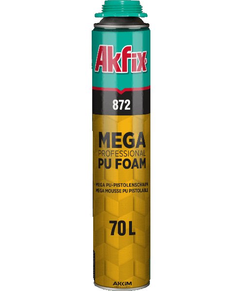 Akfix 872 Mega 70 полиуретановая монтажная пена профессиональная летняя 1020 гр.