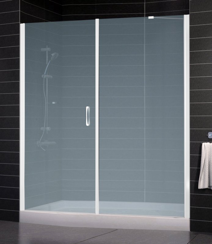 Душевая дверь в нишу Vegas Glass EP-F-2 0175 01 10 L профиль белый, стекло сатин EP-F-2 175 01 10 L