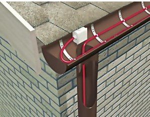 Монтаж греющего кабеля в желоба