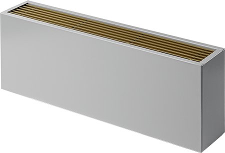 Настенные конвекторы Коралл (высота панели - 250 мм) Тип подключения Донное (нкнн) с с алюминиевой решеткой Длина конвектора 2300