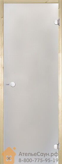 Дверь для сауны Harvia 9х19 (стеклянная, сатин, коробка ольха), D91905L
