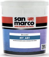 Декоративная Краска 4л San Marco My Art Полупрозрачная с Блестящими Микрокристаллами для Финишной Отделки