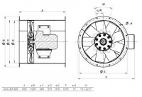 Взрывозащищенный вентилятор Systemair AXC-EX 900-10/30°-4