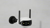 Уличная WiFi/LAN видеокамера панорамная с 2 объективами 2Мп+2Мп (4 Мп) Ultra HD. ночная подсвета ИК/белый свет, интерком связь, с DVR, (icSee)