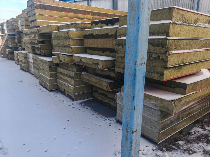 Сендвич-панели б/у 200 мм с каменной ватой