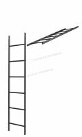 Лестница кровельная стеновая дл. 1860 мм без кронштейнов
(9005)