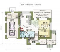 Проект 526B "Невский стиль" - удобный и красивый двухэтажный дом с гаражом