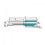 9028260000 WEIDMULLER Наконечник с пластиковой изолирующей
втулкой H0,5/12 OR SV