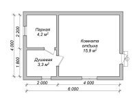 Баня 6х4 с мансардой