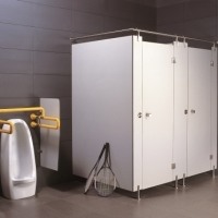 Steelka. Фурнитура нержавеющая  кабин туалетных из hpl пластика или ЛДСП, склад, замки с индикатором