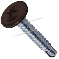 Саморез 4,2х16 RAL 8017 (коричневый шоколад) с прессшайбой
со сверлом