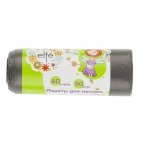 Пакеты для мусора 60л*50шт серые Elfe 92712