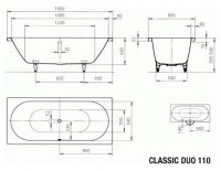Ванна KALDEWEI CLASSIC DUO 110 Standard сталь