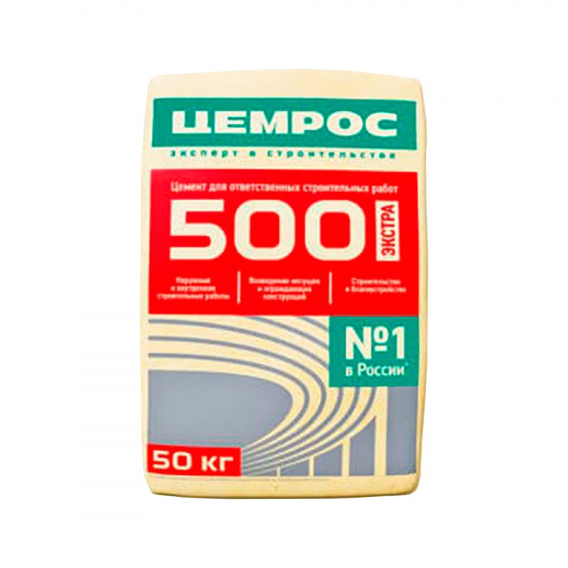Цемент ЦЕМРОС М500 Д0 ЦЕМ I 42,5 50 кг