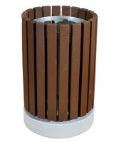 Урна для мусора деревянная на бетонном основании с вкладышем, У023 цена 7200.00