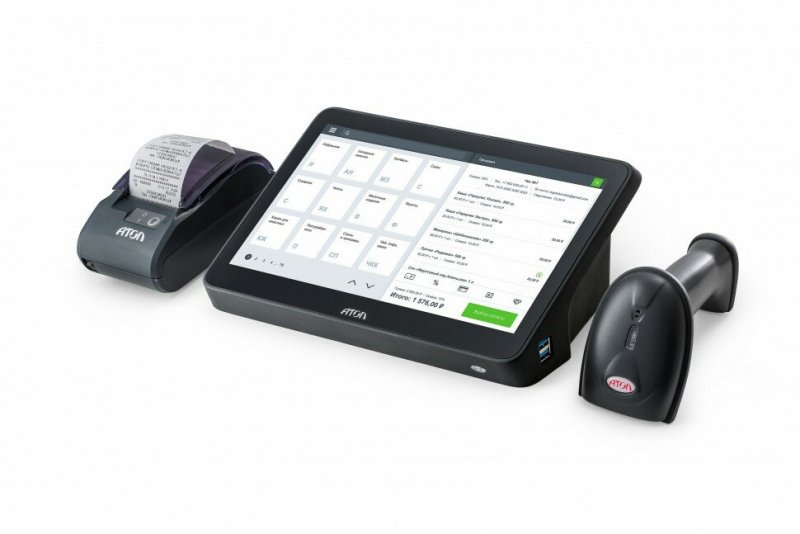 POS-система АТОЛ Optima Маркет (АТОЛ 50Ф без ФН, POS-терминал 11.6quot;, Windows 10 IoT, Frontol 5 Торговля ЕГАИС, сканер 2D)