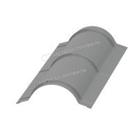 Планка конька круглого R110х2000 (ПЭ-01-9006-0.5)