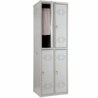 Шкаф металлический для одежды четырехсекционный LS(LE)-22