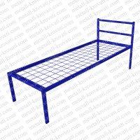 Кровать металлическая одноярусная 190x70 сетка сварная 100x100мм 'КС-0' эконом-класс для рабочих