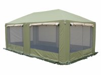 Митек шатер пикник 3х6 м со стенками (2 места) (зеленый)