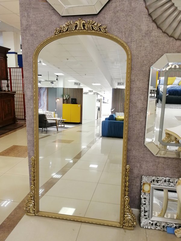 Зеркало арка напольное, арочное зеркало в багете