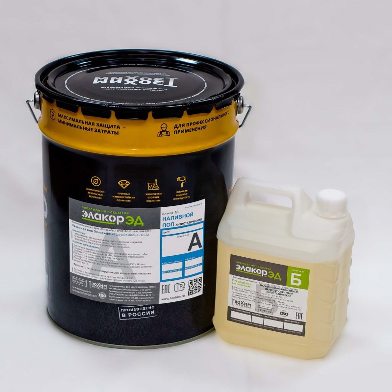 Лак для бетона, камня, кирпичаАнтистатический наливной пол Элакор-ЭД – электропроводящий эпоксидный двухкомпонентный цветной состав. Для устройства антистатических (токоотводящих и электрорассеивающих) наливных покрытий полов. Минимальный объем покупки - 25,2 кг. В зависимости от объема покупки, цена за 1 кг материала определяется по следующей шкале: 1-200кг по 590 руб. 201-500кг по 580 руб. 501-1000кг по 570 руб. от 1001кг по 550 руб. По независящим от производителя причинам цены могут быстро измениться. Уточняйте, пожалуйста, заказ у менеджера. Обращайтесь!