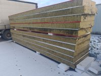 Сендвич-панели б/у 200 мм с каменной ватой