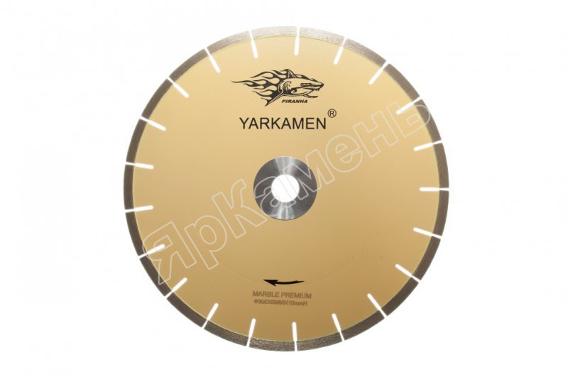 Алмазный диск YARKAMEN® PIRANHA 400x3,5x10х60/50 для мрамора, сегментный, бесшумный