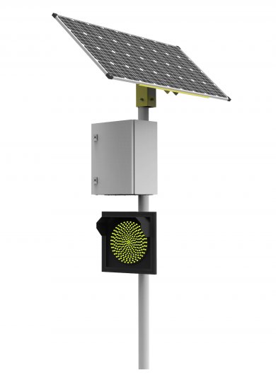 Автономный светофор SN T.7.1 двусторонний 200 мм 160Вт/100Ач