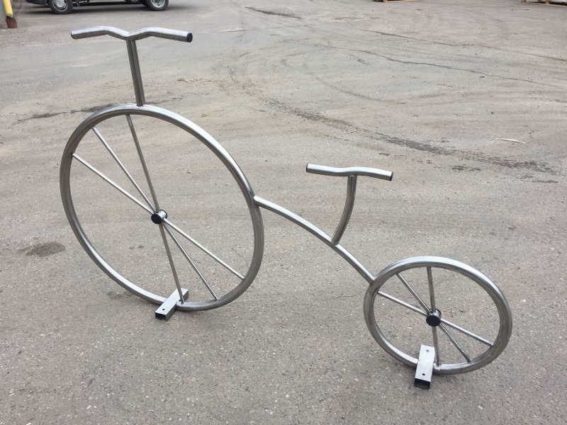 Велосипед декоративный из нержавеющей стали