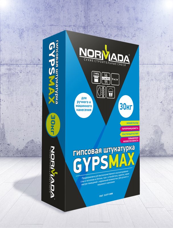 Гипсовая штукатурка NORMADA GYPSMAX (для машинного нанесения)