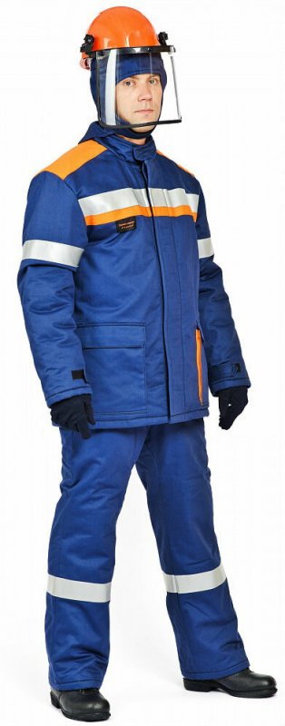 Костюм летний ДУГА-42k (СП03-Л/42V), т.синий/оранжевый (48-50; 182-188)