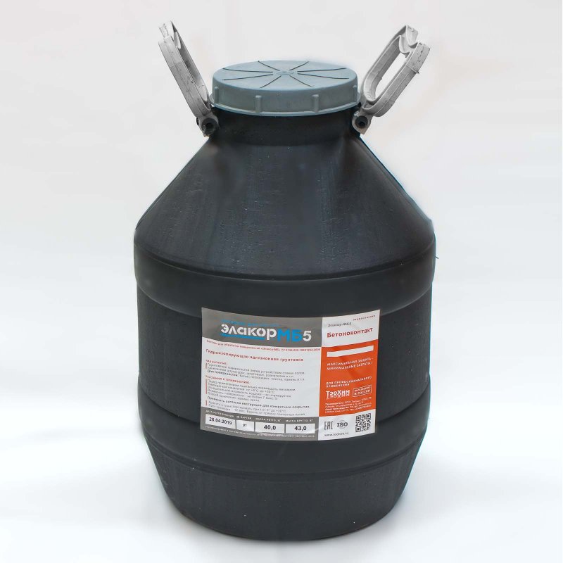 Бетоноконтакт Бетоноконтакт Элакор-МБ5 – адгезионная и гидроизолирующая грунтовка. Для подготовки поверхностей перед нанесением бетонных, цементных, известково-цементных, гипсовых, гипсово-известковых и т. п. покрытий. Минимальный объем покупки - 10 кг. В зависимости от объема покупки действует шкала скидок. Цены предоставляются по запросу или расcчитываются на сайте встроенным калькулятором с последующим подтверждением менеджером. Обращайтесь! Сделайте запрос, Вам ответят квалифицированные специалисты.