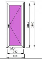 Дверь входная ПВХ 850*2100 (24 мм  TOP N энергосберегающий)
