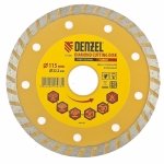 Диск алмазный отрезной Turbo, 115 х 22,2 мм., сухая резка
DENZEL 73106