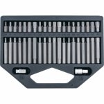 Набор бит HEX, TORX, SPLINE, хвостовик-шестигранник 1/2",CrV,
42шт. STELS 11318