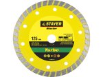 Сегментированные отрезные алмазные круги "TURBO", серия
"MASTER" Stayer 36673-115
