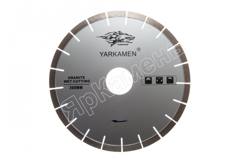 Алмазный диск YARKAMEN® PIRANHA 300x2,8x15х60x25,4 Arix Technology, для гранита, сегментный, бесшумный